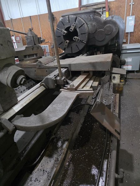 Lehmann 40″ x 360″ Engine Lathe – 13″ Spindle Bore, Twin Carriage, Front &amp; Rear Chucks, Steady Rests