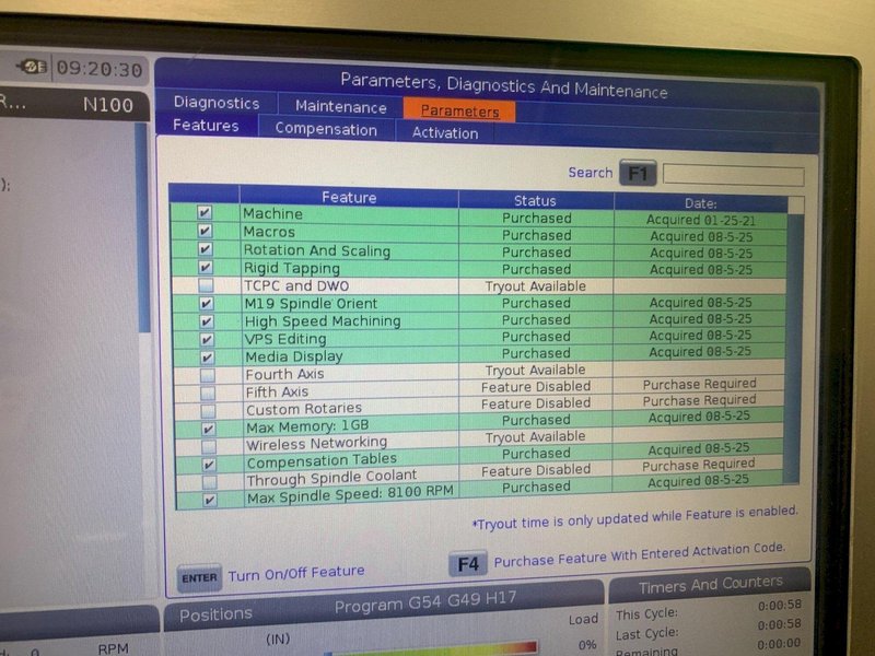 2018 HAAS VF-4 Vertical Machining Center