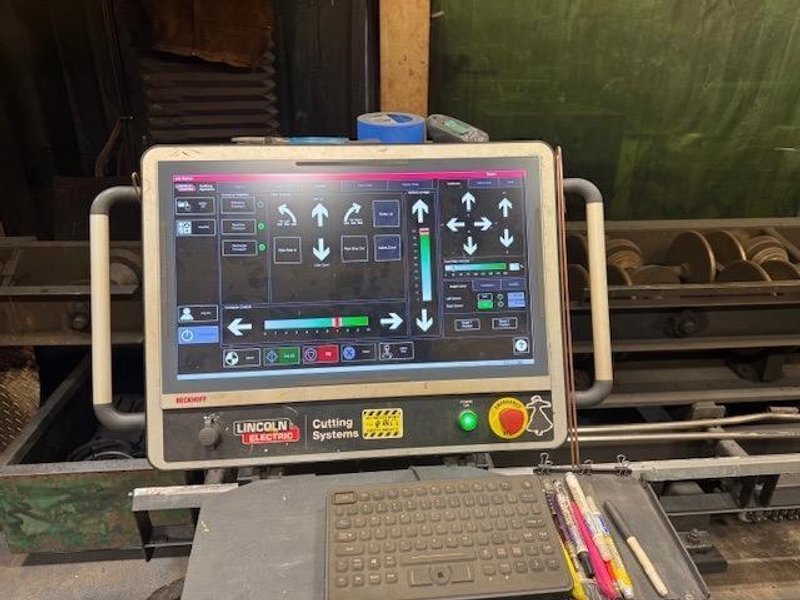 40′ Lincoln Vernon MPM5 CNC Pipe Profiler, 2022 – Infeed/Outfeed Conveyor, Fineline 300 20FT-TL