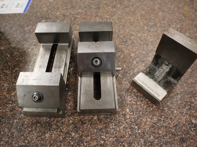 Precision Tool Makers Vises (2) 2.75"W 4" Opening, and Small Angle Plate- Auction Item