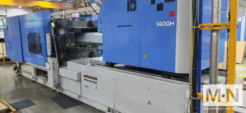500 TON 43.6 OZ JSW MODEL J450-ADS-1400/HS10 HIGH SPEED INJECTION MOLDING MACHINE MFG 2017/2016