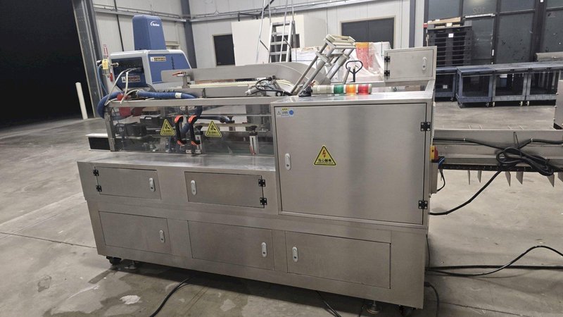 Samfull SF-720-8 8 Lane Liquid Stick Pack Machine with Counter, Cartoner, 1000L Homogenizing Mixer and Transfer Pump, 2024 – Complete Liquid Stick Pack Processing and Packaging Line