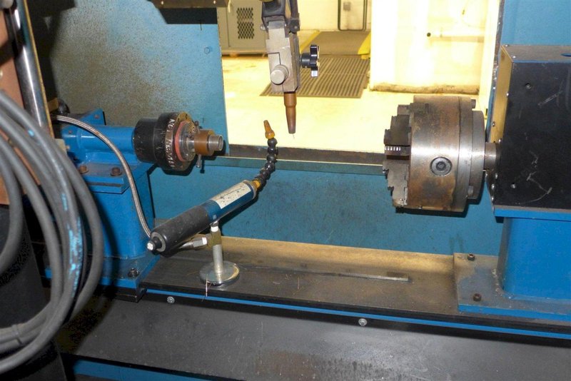 12&quot; ITW WELDING AUTOMATION LATHE, WITH MILLER WELD CONTROLLER &amp; MILLER XMT 304 SERIES ARC WELDER: YOBRO #24402