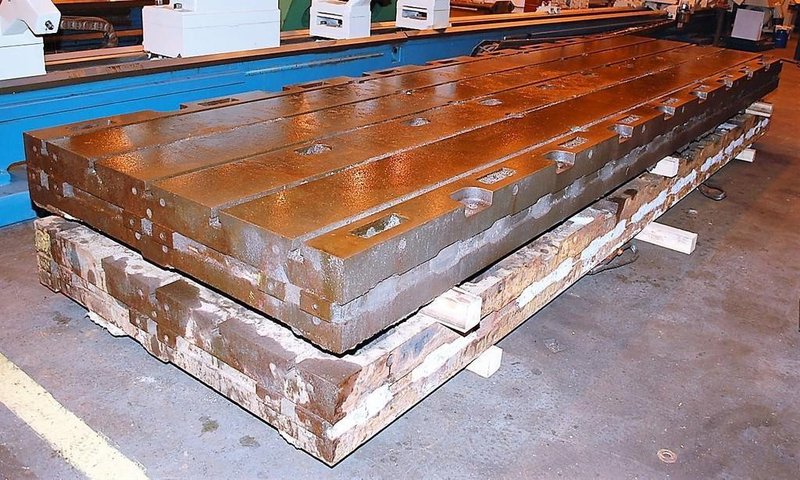 Floor Plate, T-Slotted, 60&quot; x 218&quot; x 10&quot; Cast Iron