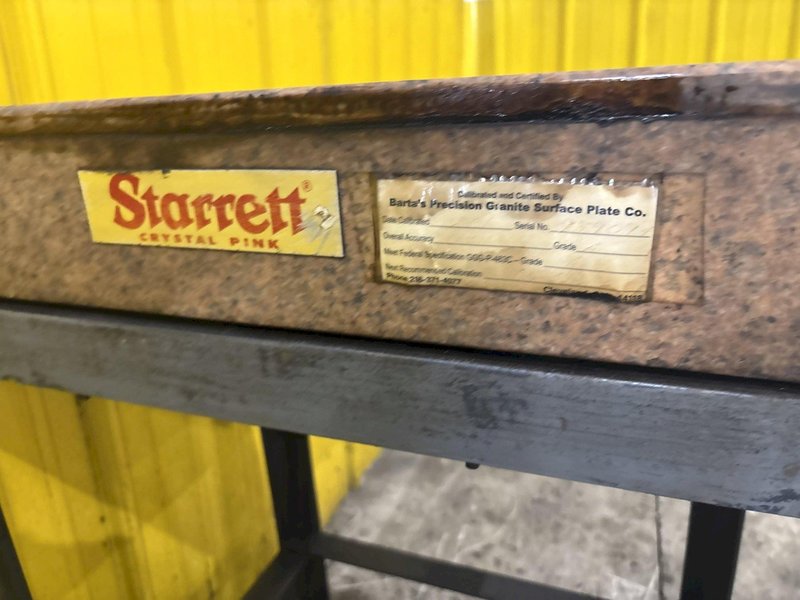 24" X 18" X 4.5" STARRETT GRADE A GRANITE INSPECTION TABLE LAYOUT PLATE ON STAND: YOBRO #25880