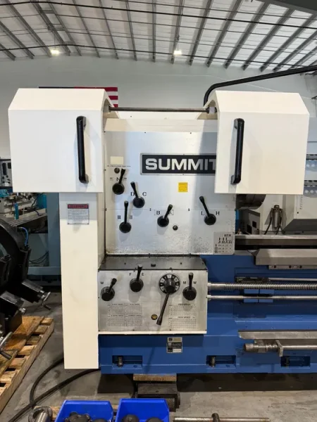SUMMIT 47-9 x 240”cc Hollow Spindle Lathe 2013’ 9” Bore DRO #7628