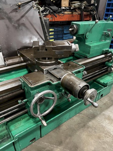 28"/19" x 144" MONARCH ENGINE LATHE, MODEL 2516, INCH/METRIC THREADING, 18" 4 JAW CHUCK, STEADY REST, 12 - 1500 RPM, NEWALL C-80 READOUT, #51411