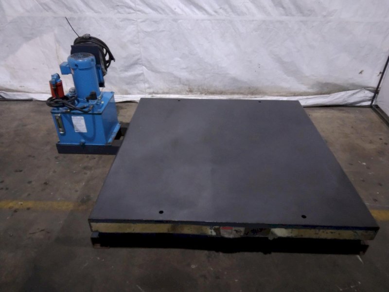 10,000 LB X 60" X 60" X 72" VESTIL EHLT-10-60 HYDRAULIC LIFT TABLE. STOCK # 1167023