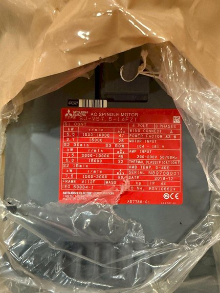MITSUBISHI SJ-VS7.5-14FZT AC Spindle Motor USED