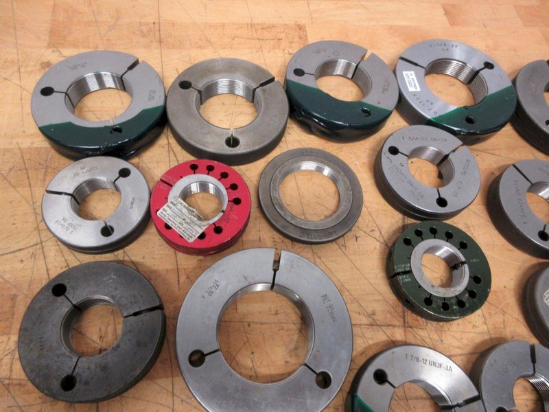 Ring ID Thread Gauges, Mostly Standard Sizes 1-1/4" Thru 2-3/4"", Brands DoAll, Alameda, Godwin- Auction Item