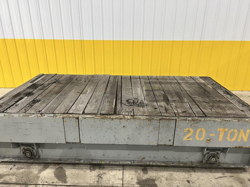 20 TON X 60" X 120" RAIL MOUNTED HEAVY DUTY TRANSFER CART: STOCK #14599