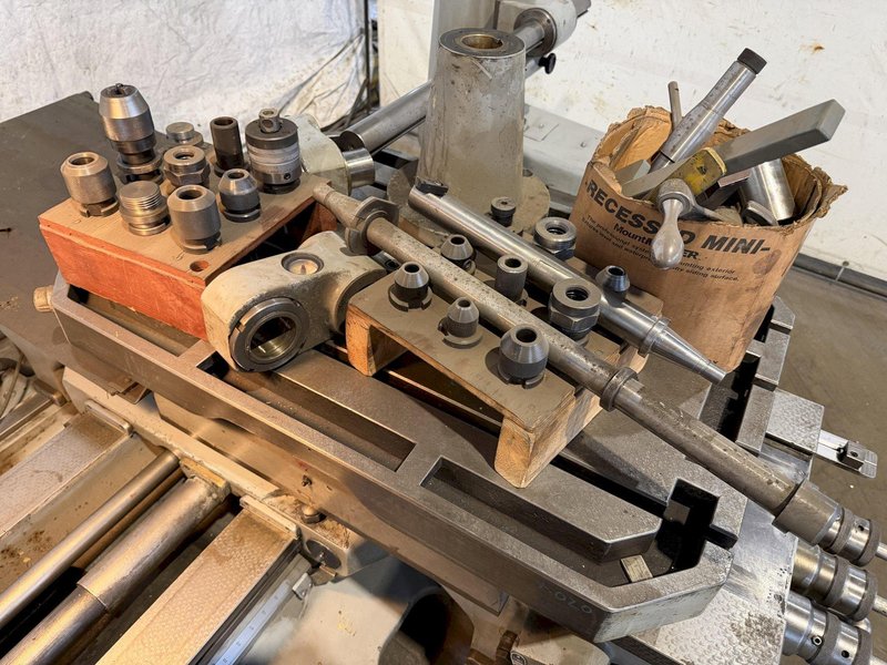 2" S&amp;S MACHINERY TABLE TYPE HORIZONTAL BORING MILL W/ TAILSTOCK. STOCK # 0224426