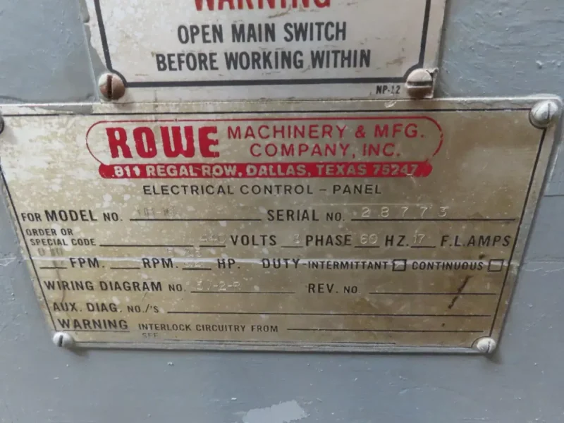 16,000 LBS X 48" ROWE MODEL #UB-16 COIL CAR / UPENDER: YOBRO #24892