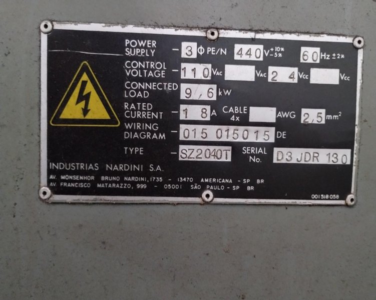 NARDINI MODEL #SZ2040T LATHE: YOBRO #24608