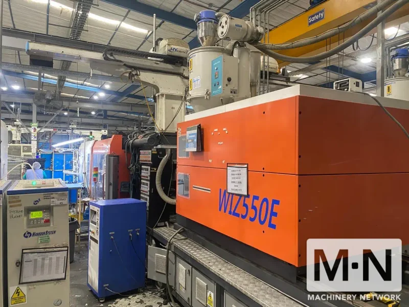 550 TON 41 OZ LS MTRON MODEL WIZ550E ELECTRIC INJECTION MOLDING MACHINE MFG 2019 (2) AVAILABLE
