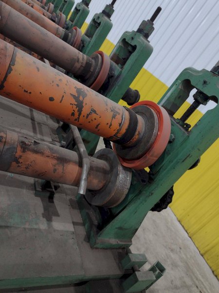 16 STAND X 4&quot; x 36&quot; WIDE R-PANEL ASC ROLLFORMER LINE WITH REEL &amp; CUT OFF, BECK CONTROLS: STOCK 21176