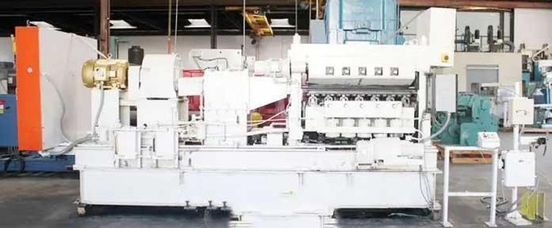 48" X 0.075" USED HERR VOSS HIGH PRECISION COIL LEVELER STRAIGHTENER, MDL. VIL 60/1.500-19/7 4HI, MOTORIZED BANK ADJUSTMENT (2) 3 HP MOTORS, INDIVIDUAL MOTORIZED BACK UP ADJUSTMENT, VACON SERIES X DIGITAL PROGRAMMABLE CONTROL, 7 FLIGHTS OF BACK UP ROLLS, FALK 6C102AS GEAR BOX, HORSEPOWER: 30, Stock # 14128