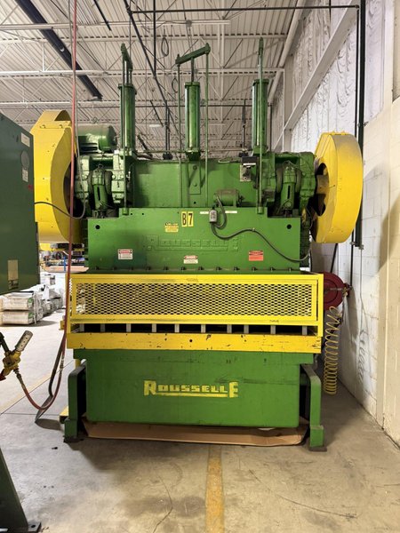 100 TON ROUSSELLE 10B80 DOUBLE CRANK GAP FRAME PRESS. STOCK # 0759726