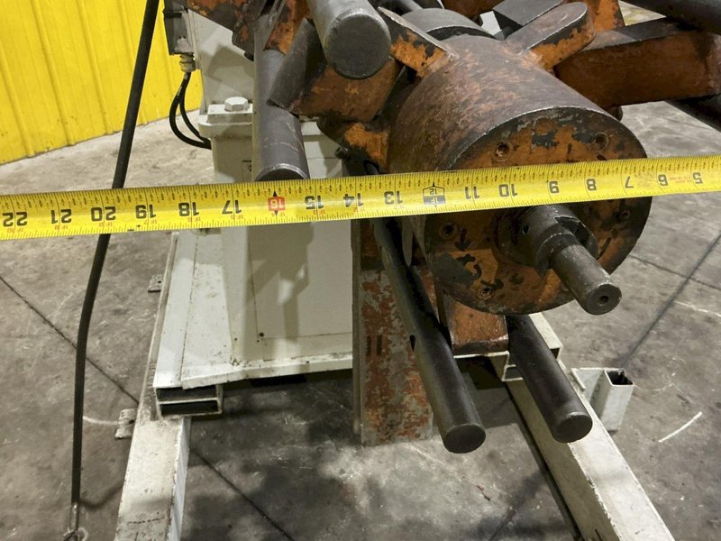 6,000 LB X 12" W DURANT MODEL #MD601 MOTORIZED COIL REEL UNCOILER: YOBRO #24810