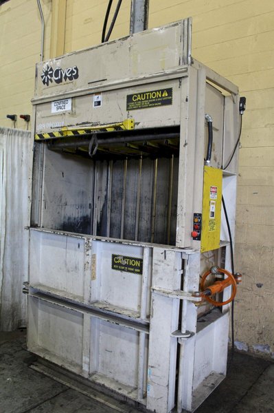 CIVES TENCO MODEL #HP-50 VERTICAL CARDBOARD BALER: STOCK #72299
