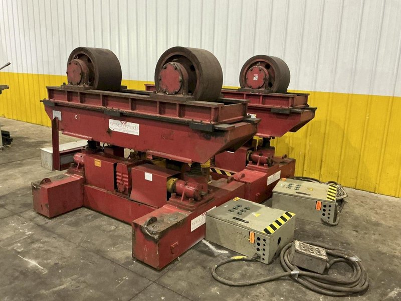 300 TON X 120" DIAMETER WELDWIRE MODEL #CAS-150 TRACK MOUNTED POWERED TANK TURNING ROLLS, 1 DRIVE &amp; 3 IDLERS: YOBRO #25736