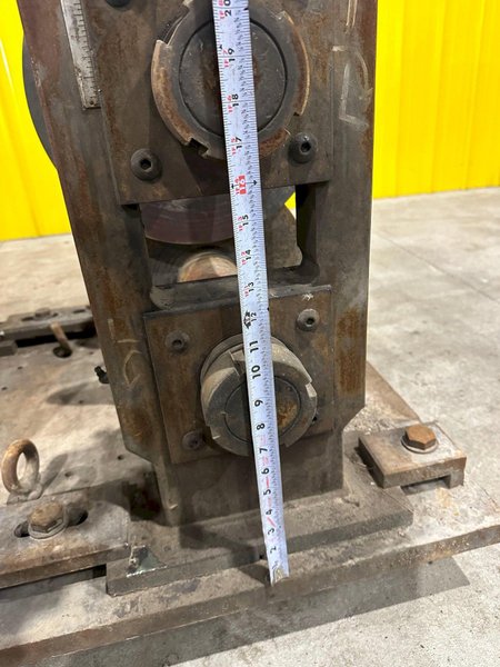 12 STAND X 3&quot; ARBOR X 20&quot; ROLLSPACE ASC RAFTED ROLLFORMER STANDS ON 3 BASES: STOCK #19936