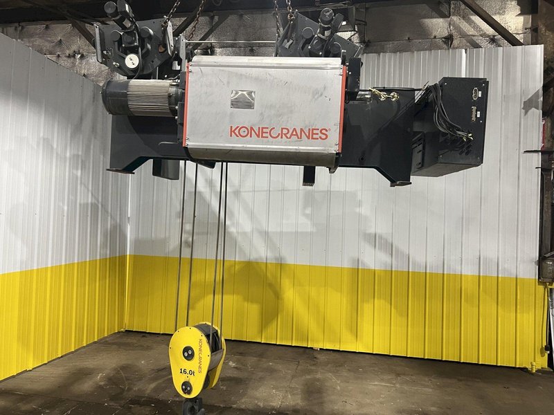 17.5 TON (2014) KONE-CRANES MODEL #CXT60410160P75GGN0S SINGLE GIRDER OVERHEAD CRANE HOIST &amp; TROLLEY: STOCK #18634