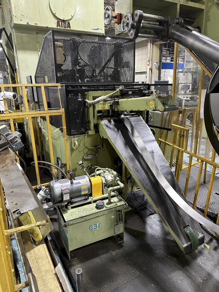 220 TON AIDA #PMX-L2-200H SSDC PRESS LINE, COMPLETE WITH CWP SPACE SAVER COIL FEED LINE: STOCK #22213