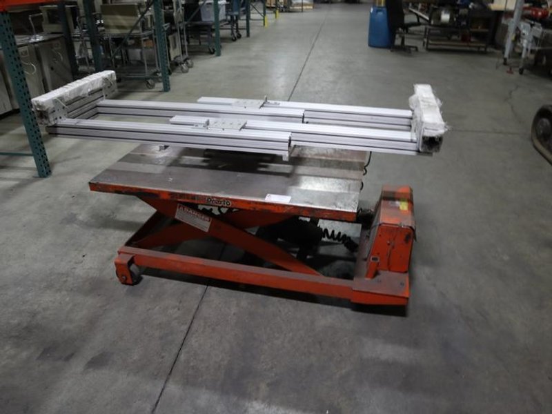 Presto Electric Lift Cart - Portable, 36&quot; x 48&quot; Platform, 1,500# Cap, 12 Volt Battery, Charger- Auction Item