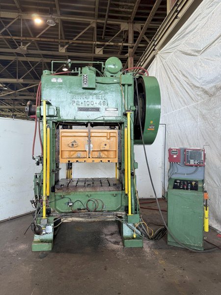 100 TON MINSTER P2-100-48 PIECE MAKER STRAIGHT SIDE HIGH SPEED PRESS. STOCK # 0773225