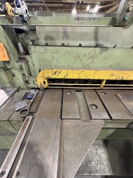 12' X 3/8" WYSONG MODEL #1238 MECHANICAL POWER SQUARING SHEAR : YOBRO #26002