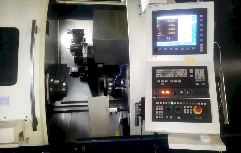 Johnford SL-500A CNC Turning Center Lathe, 2018- Y Axis, Live Tools, 4″ Bar, Sub Spindle, 12’ Bar Feeder
