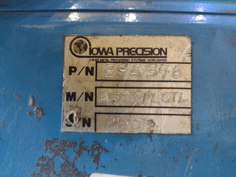 60" x 14 GA X 20,000 LB IOWA PRECISION MODEL #SLR6014-2.5 SLITTING CUT TO LENGTH COIL SLEAR LINE: YOBRO #26015