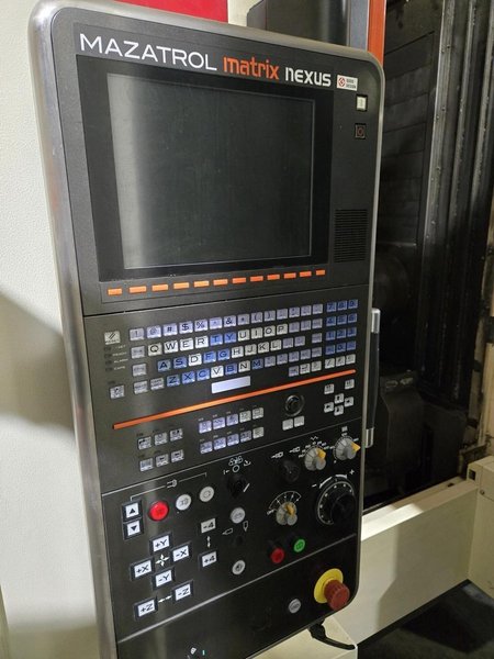 Mazak HCN-4000 400mm HMC, 2012 – 80 Tools, Full 4th Axis, CAT40, Probing, Chip Conveyor