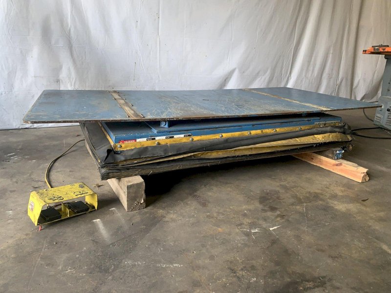2000 LB  X  48" X 96" SOUTHWORTH ELECTRIC HYDRAULIC SCISSOR LIFT TABLE: STOCK #11538