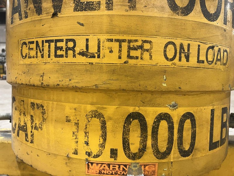 10,000 LBS ANVER 4-PAD VACUUM POWERED SHEET LIFTER: STOCK #20350