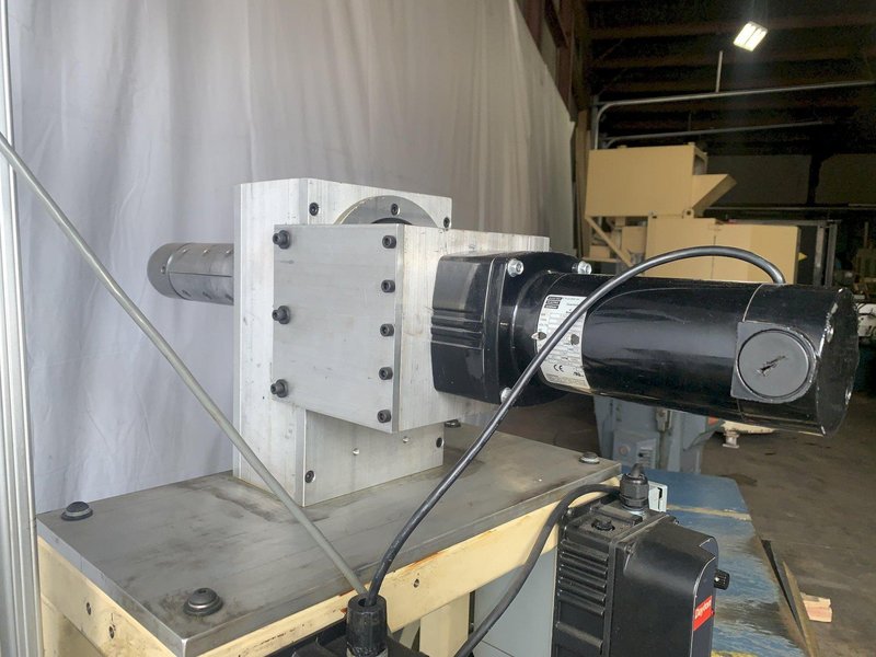 2 SPINDLE MOTORIZED TAPE UNCOILER REEL: STOCK 10715