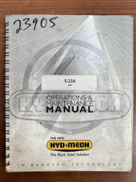 16&quot; X 20&quot; HYD MECH MODEL #S-23A HORIZONTAL AUTOMATIC BANDSAW: YOBRO #23905