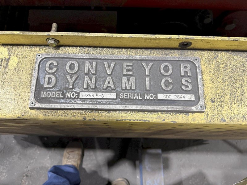 2023 Conveyor dynamics model 36x55.5-c 36" x 55' heated oscillating conveyor s/n CDC-2844 with drive, hood