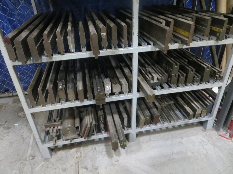 Press Brake Dies - Large Assortment on Storage Cart- Auction Item