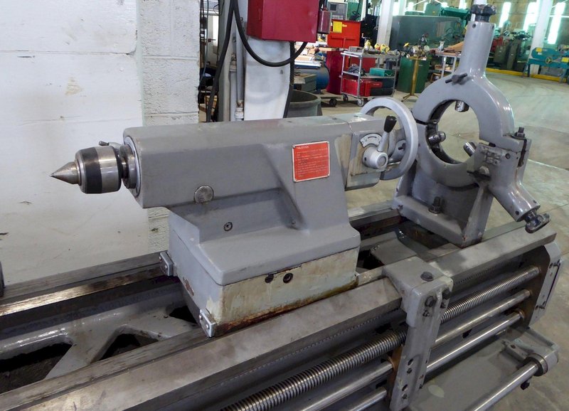 21&quot;/28&quot; x 100&quot; US Industrial Gap Bed Lathe, Inch/mm, 3&quot; Hole, Taper, 10 HP, DRO, Clean