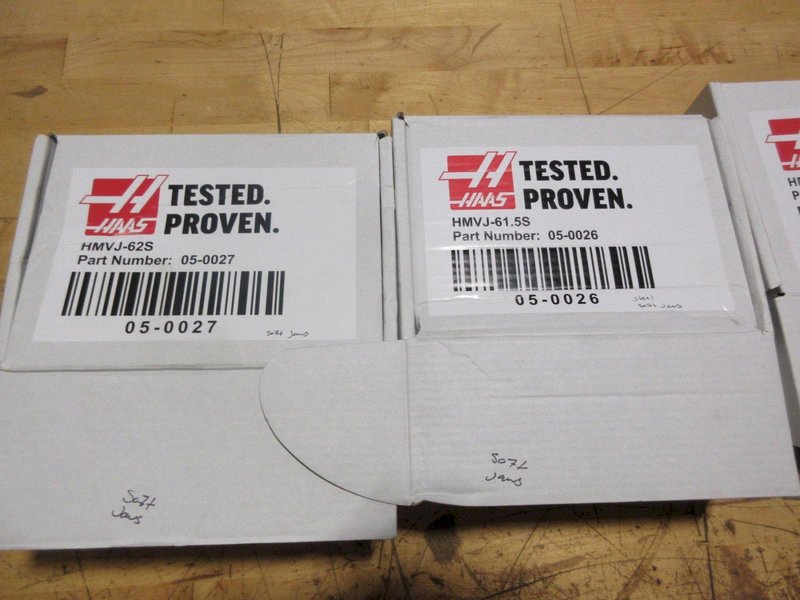 Haas 6&quot; Steel and Aluminum Soft Jaws (4 Sets), Steel 1.5 &amp; 2&quot; Thick, Aluminum 1.5 &amp; 2&quot;, **New In Boxes**- Auction Item