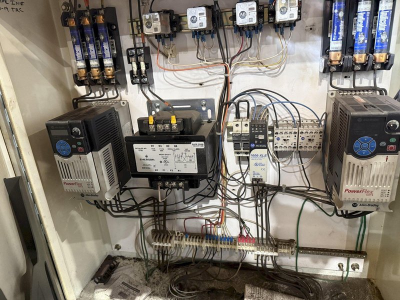CONTROLLED AUTOMATION ELECTRICAL CONTROL PANEL, FROM MODEL #BFC-530 BEAM PUNCH LINE: STOCK #24124