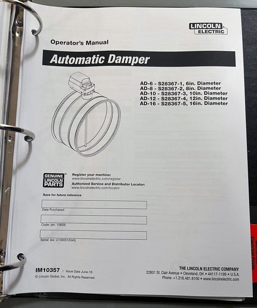 LINCOLN ELECTRIC WELD FUME CONTROL SYSTEM(NEW &amp; NEVER INSTALLED) STOCK # 0888525