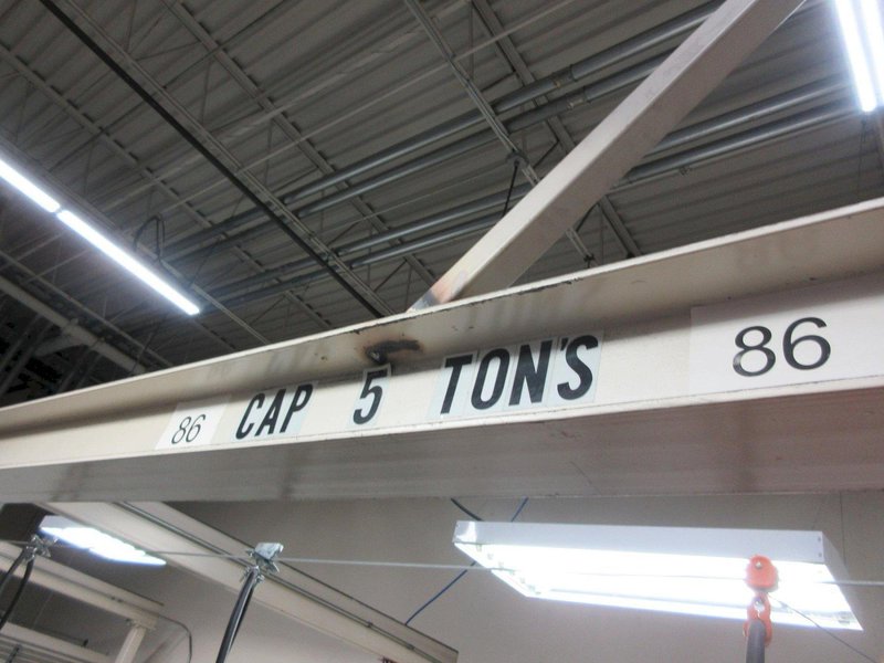 Freestanding Single Girder Overhead Crane, with CM Loadstar 2 Ton Electric Chain Hoist- Auction Item