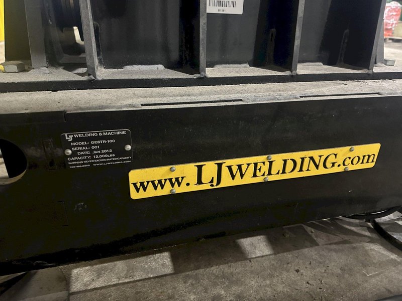 12,000 LB LJ WELDING MODEL #GE6TR-100 VARIABLE SPEED POWERED TANK TURNING ROLL: STOCK #22808