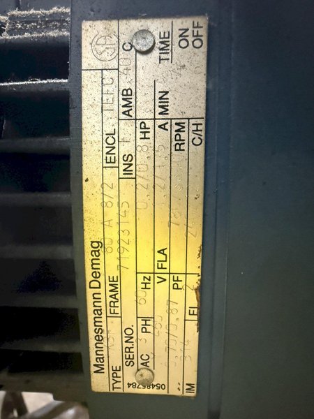 10 TON X 50' DEMAG DOUBLE GIRDER BRIDGE CRANE, NEW 1998: YOBRO #24519