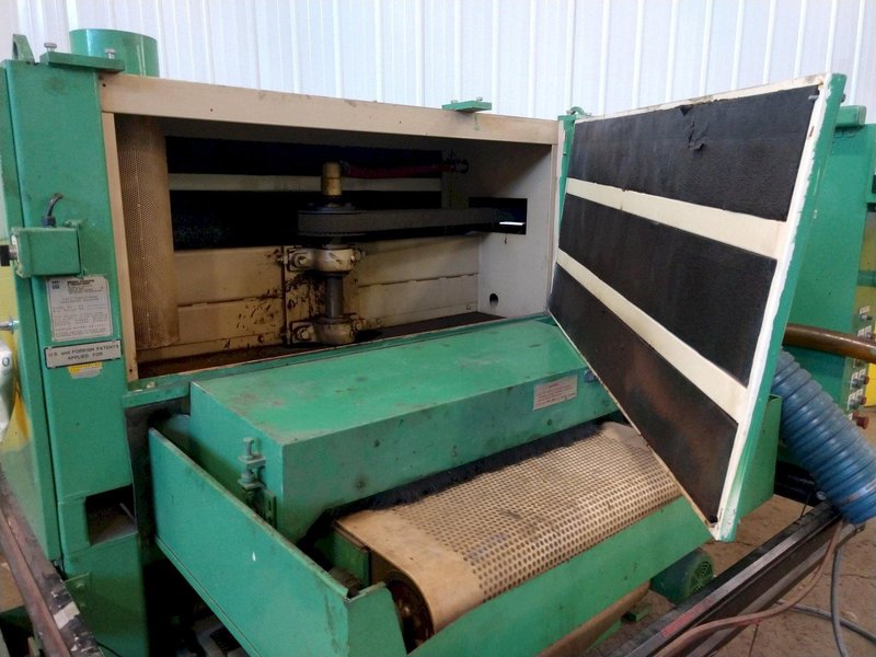 36&quot; AEM MODEL CS360 SINGLE HEAD MULTI-DIRECTIONAL BELT GRINDER DEBURRING FINISHER: STOCK 11089