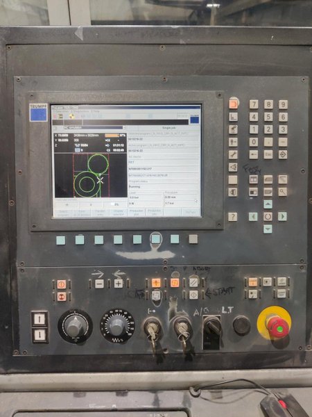 6,000 WATT TRUMPF TRULASER 8000 WITH TRUFLOW 6KW RESONATOR. STOCK # 0690524