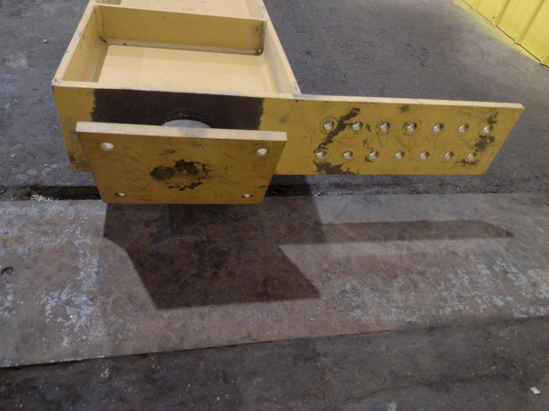 2 TON x 12&#039; GORBEL TENSION STAND JIB CRANE WITH 2 TON HARRINGTON HOIST &amp; POWER TROLLEY: STOCK #18873